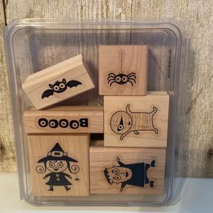 StampinUp wood block stamp set Googly Ghouls - Halloween